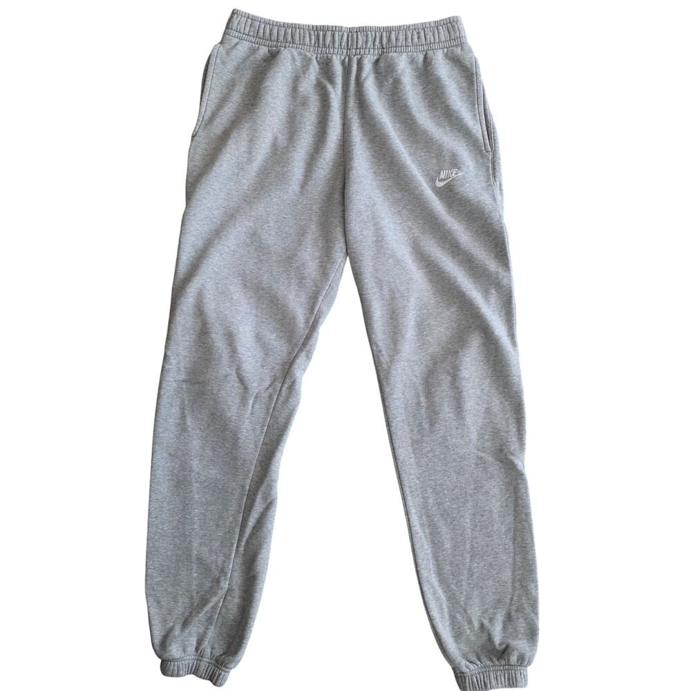 Nike Sportswear Club Heather Gray Fleece Joggers Size Medium Tall